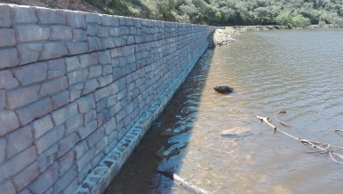 Muro construido en la Cañada Trujillana