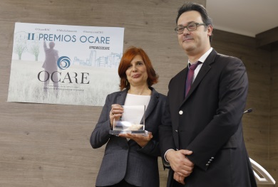 Rosa García recoge el premio de Tragsa