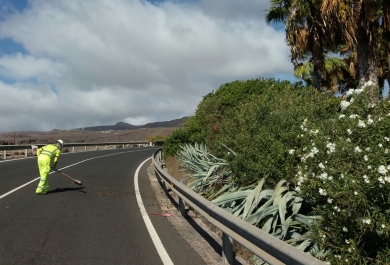 Mantenimiento de las carreteras de La Gomera