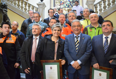 El Grupo de Emergencias de Andalucia en el Ayuntamiento de Málaga